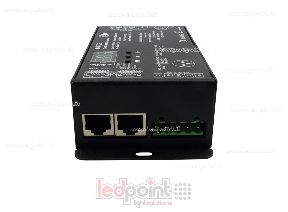 DMX 512 & RDM decoder, 4-channels 8A each, voltage 12-36V DC, XLR3 e RJ45 DMX 512 & RDM decoder, 4-channels 8A each, voltage 12-36V DC, XLR3 e RJ45