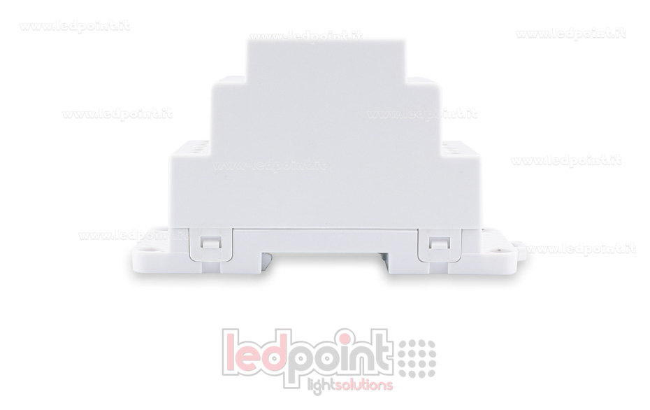 Decoder DMX 512 barra DIN, 4 canali da 5A l'uno, tensione 12-24V DC Decoder DMX 512 barra DIN, 4 canali da 5A l'uno, tensione 12-24V DC