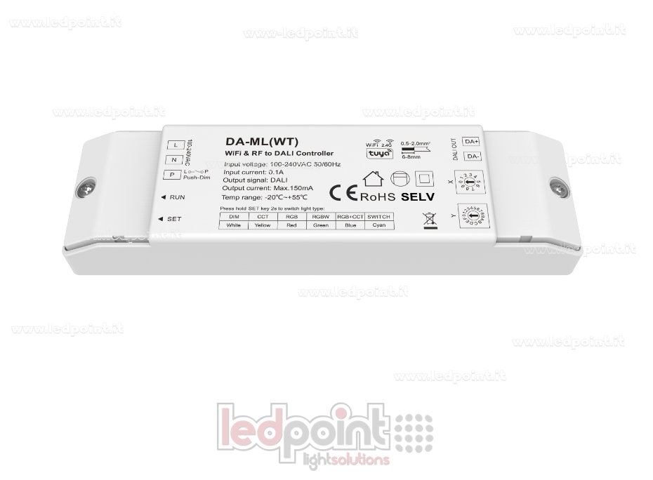 DALI-2-Dimmer (Master) mit WLAN- und RF-Konnektivität