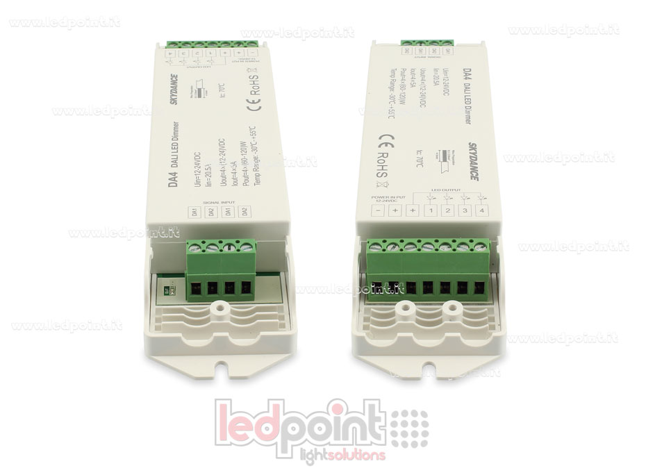 Dimmer DALI-2, 4 canali da 5A 12-24V DC, tensione costante (DT6) Dimmer DALI-2, 4 canali da 5A 12-24V DC, tensione costante (DT6)