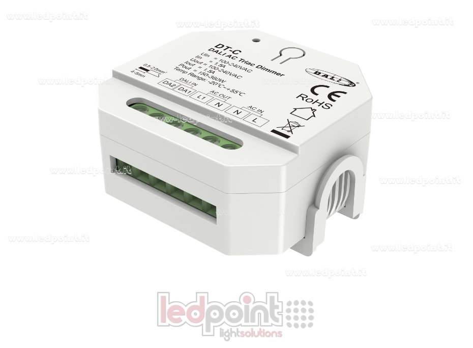 DALI- und Triac-Dimmer, 1 Kanal mit 1,5 A, 100–240 VAC (DT4)