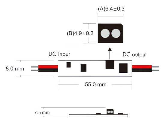 12-24V 1ch 4A on/off door sensor for aluminium profile 12-24V 1ch 4A on/off door sensor for aluminium profile