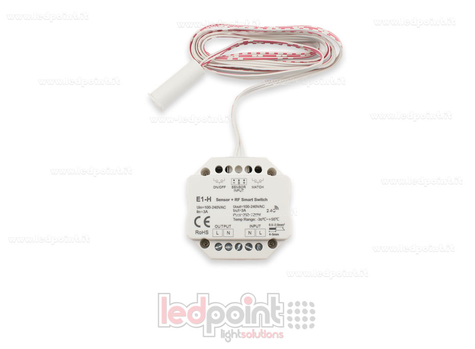 Monochromatischer Ein-/Aus-Dimmersensor für 100-240VAC, 1 Kanal x 3A