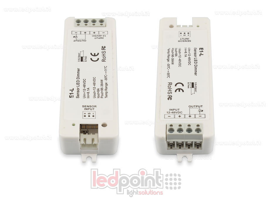 Monochromatischer Ein-/Aus-Dimmersensor für 12/48-V-Türen, 1 Kanal x 8 A