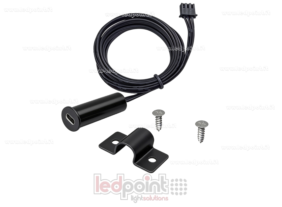Sensore nero per porte rotondo diametro 13mm