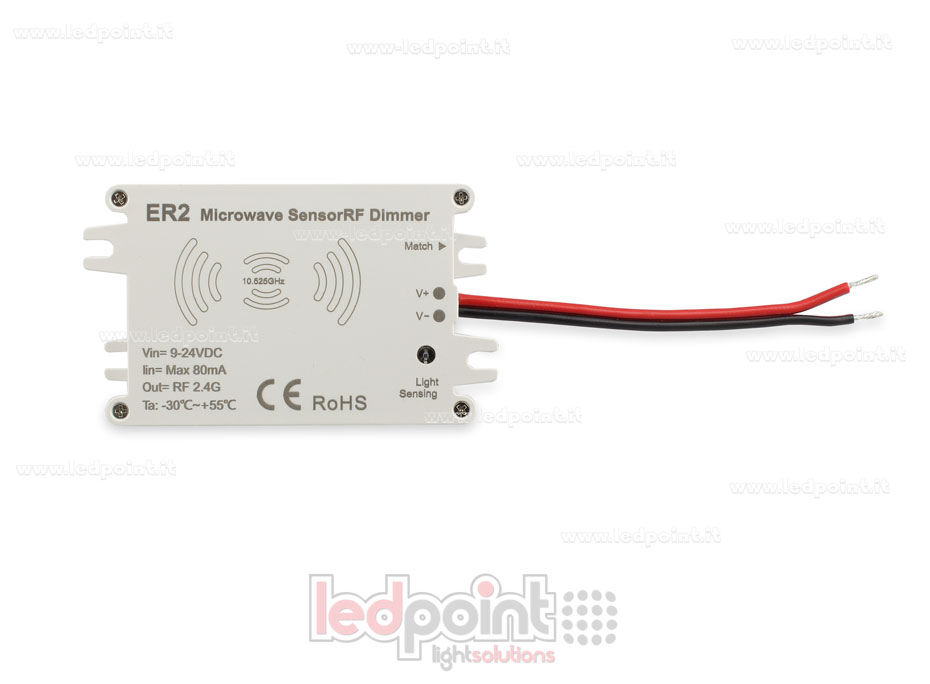 Telecomando e sensore di movimento con dimmer per controller Skydance, 9-24V Telecomando e sensore di movimento con dimmer per controller Skydance, 9-24V