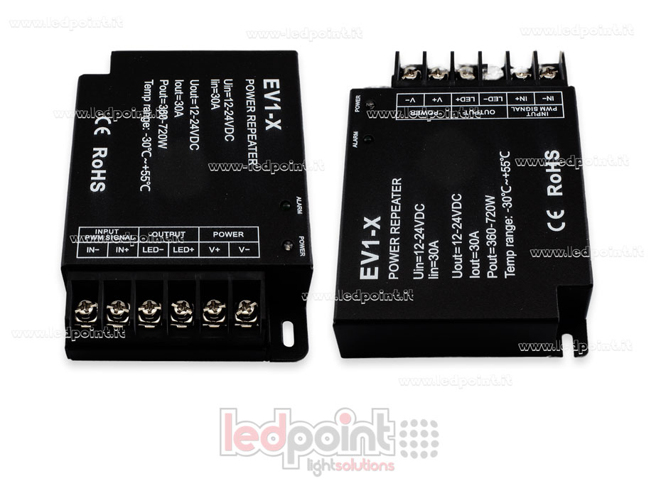Amplificatore monocromatico 30A 1 canale 12-24V Amplificatore monocromatico 30A 1 canale 12-24V
