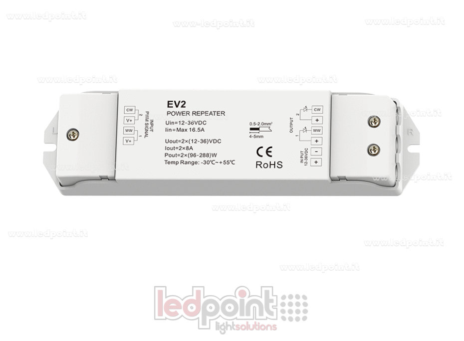 Amplificatore CCT, 2 canali da 8A, 12-36V Amplificatore CCT, 2 canali da 8A, 12-36V
