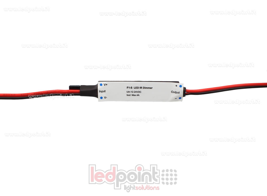 Mini IR Empfänger für einfarbige Dimmer mit Fernbedienung 12/24V, 1 Kanal 4A/CH Mini IR Empfänger für einfarbige Dimmer mit Fernbedienung 12/24V, 1 Kanal 4A/CH