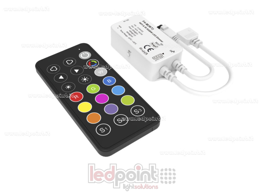 Controller KIT Wifi &IR RGBW 4ch*1A, 5-24VDC