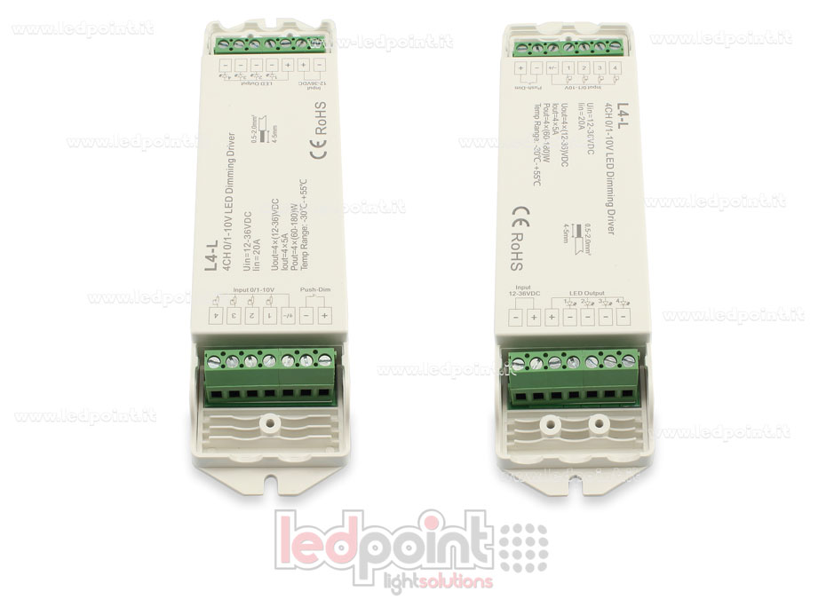 0/1-10V monochromatischer Dimmer und Push Dim, 4 Ausgangskanäle 0/1-10V monochromatischer Dimmer und Push Dim, 4 Ausgangskanäle