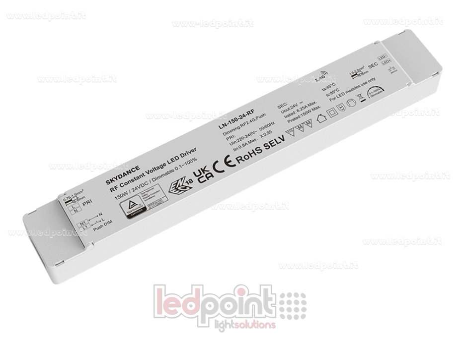 RF wireless, push-to-dim, 150W 24V power supply RF wireless, push-to-dim, 150W 24V power supply
