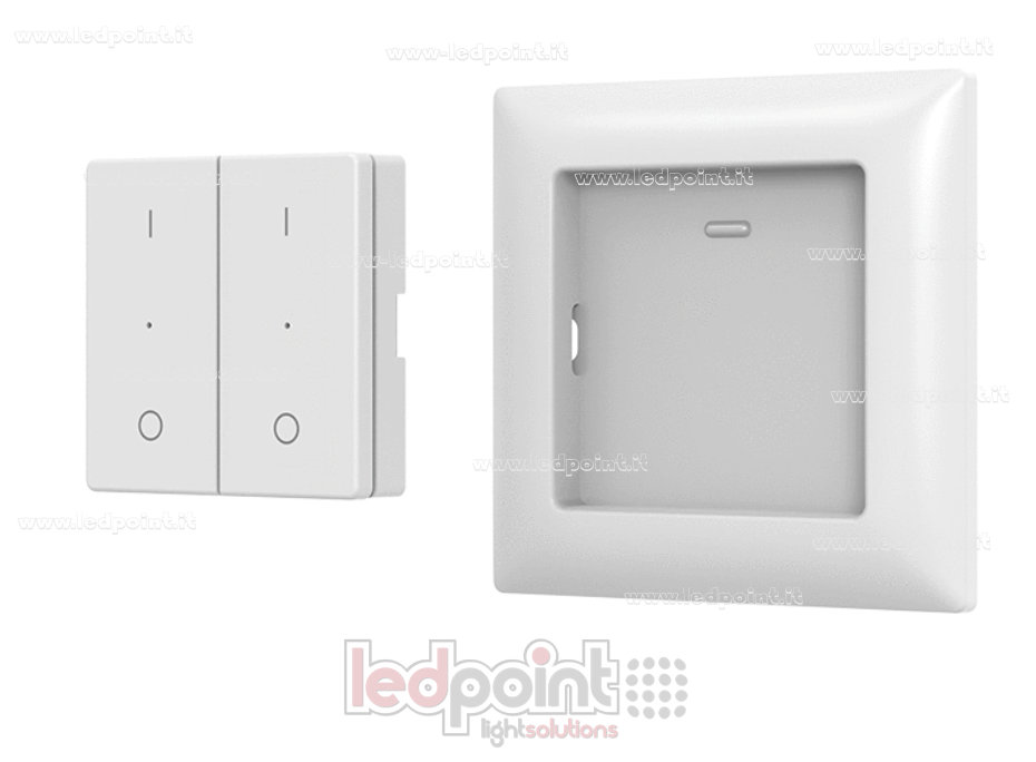 Telecomando da parete 86x86mm monocromatico 2 zone RF2.4G