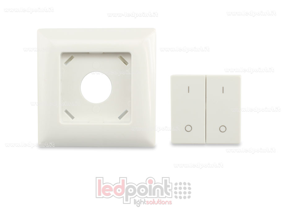 Telecomando da parete 86x86mm monocromatico 2 zone RF2.4G Telecomando da parete 86x86mm monocromatico 2 zone RF2.4G