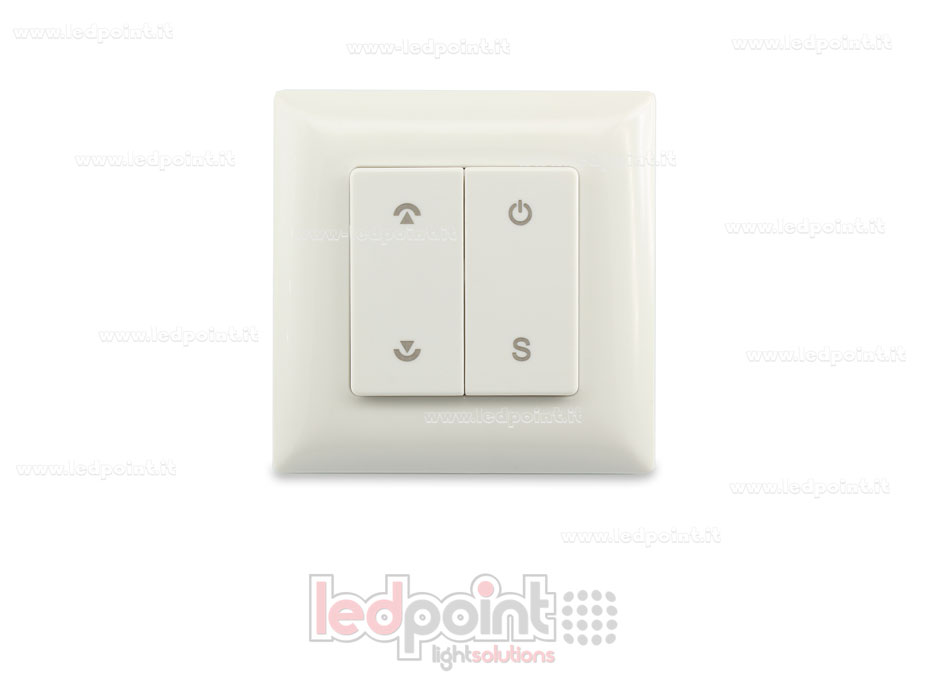 Telecomando da parete 86x86mm monocromatico monozona, 1 scena, RF2.4G Telecomando da parete 86x86mm monocromatico monozona, 1 scena, RF2.4G