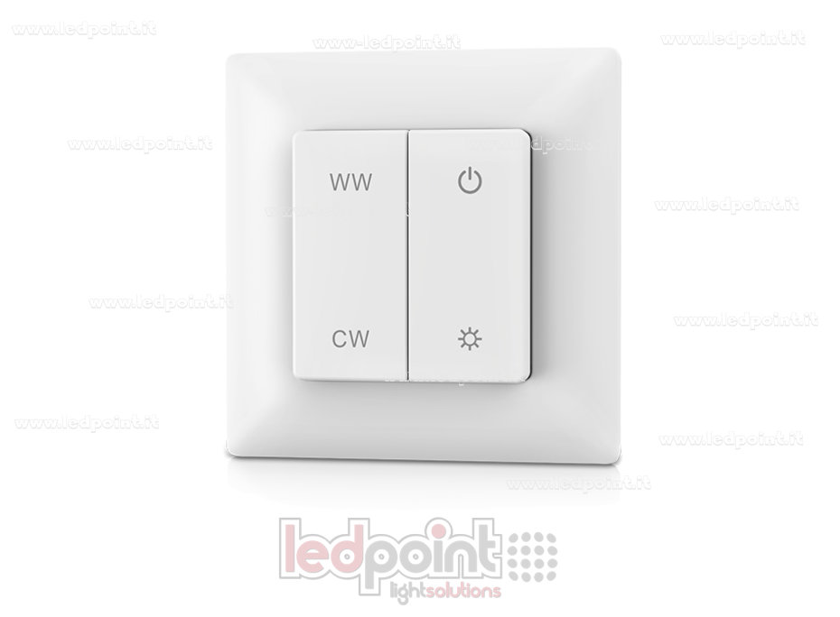 Telecomando da parete 86x86mm CCT monozona, 1 scena, RF2.4G