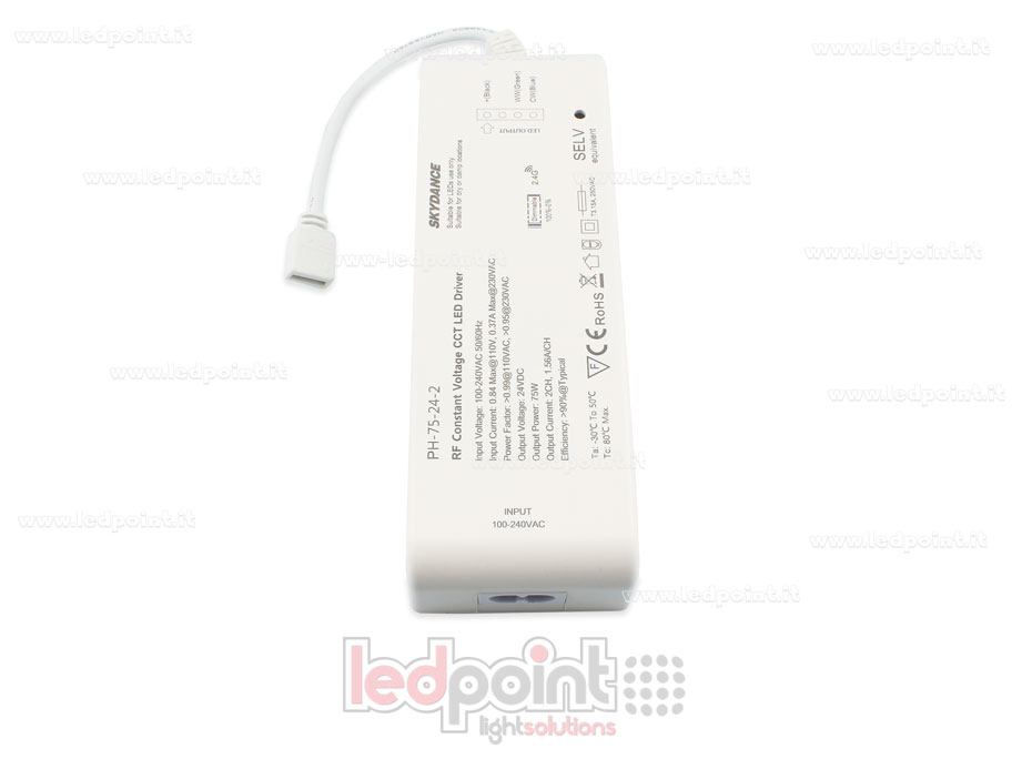 Alimentatore 75W 24V, 2 canali, RF Wireless SkyDance