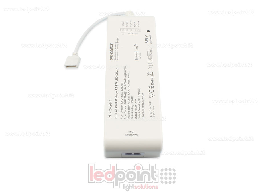 Power supply 75W 24V, 4 channels, RF Wireless SkyDance Power supply 75W 24V, 4 channels, RF Wireless SkyDance