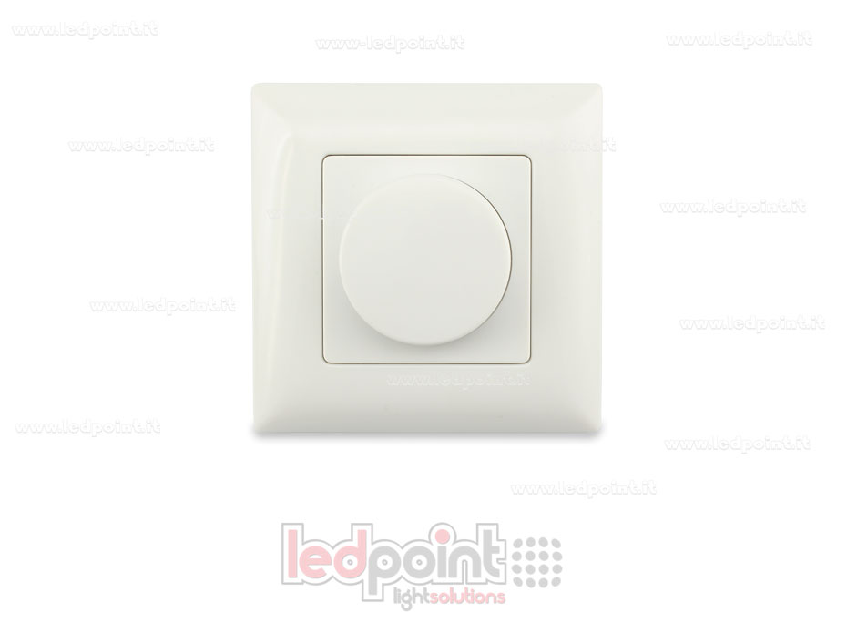 Telecomando da parete 86x86mm monocromatico monozona a rotella RF2.4G Telecomando da parete 86x86mm monocromatico monozona a rotella RF2.4G