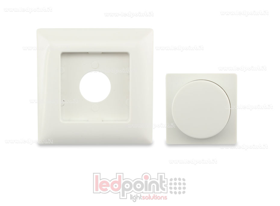 Telecomando da parete 86x86mm monocromatico monozona a rotella RF2.4G Telecomando da parete 86x86mm monocromatico monozona a rotella RF2.4G