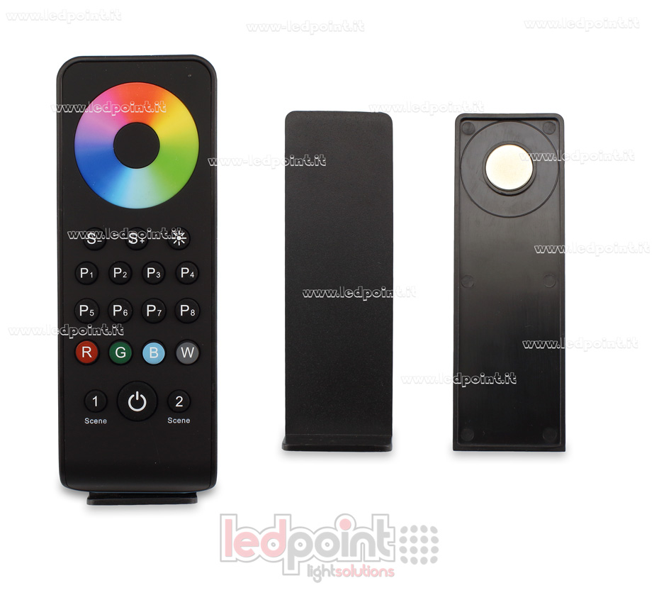 Telecomando RGB/RGBW 1 zona, 2 scene, 8 modalità dinamiche, nero, RF2.4G Telecomando RGB/RGBW 1 zona, 2 scene, 8 modalità dinamiche, nero, RF2.4G