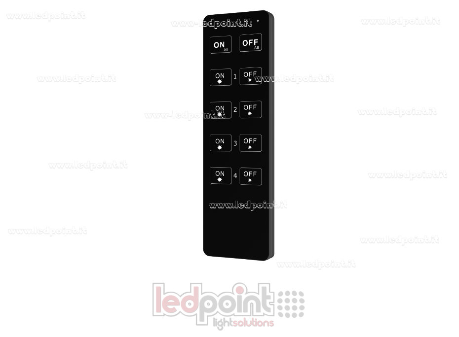 Schwarze monochrome 4-Zonen-Fernbedienung RF2.4G