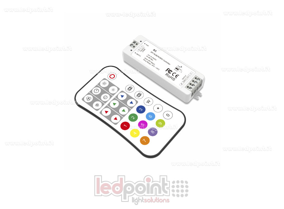 Kit Telecomando + Ricevitore controller SPI, 5-24V RF 2.4G Kit Telecomando + Ricevitore controller SPI, 5-24V RF 2.4G