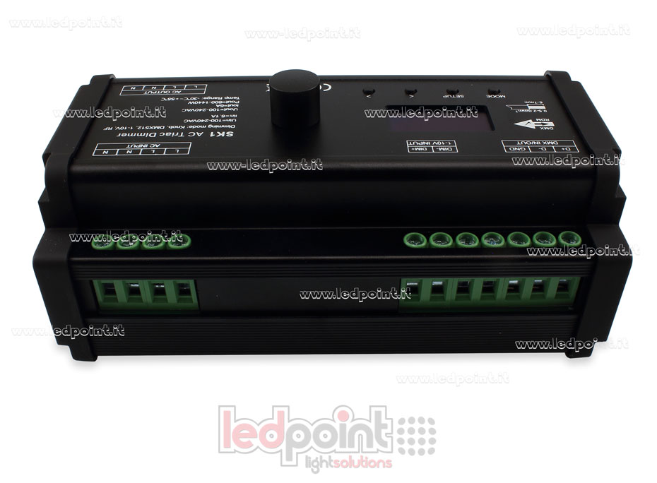 Triac AC DMX512 dimmer, 1 canale da 6A, per barra DIN Triac AC DMX512 dimmer, 1 canale da 6A, per barra DIN