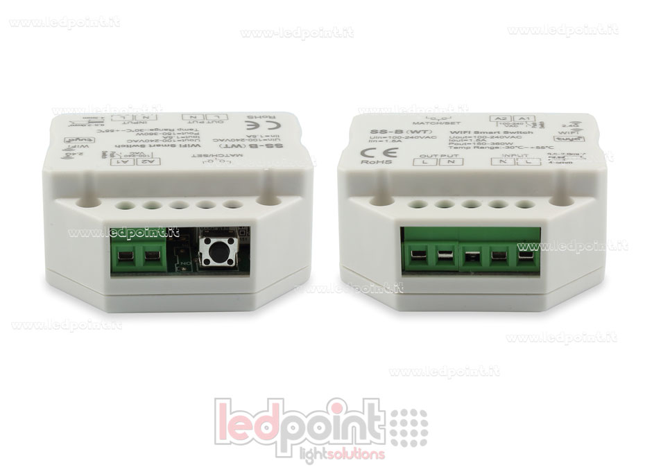 Single-colour 100-240VAC on/off non-dimmable 1.5A, push switch, WiFi, RF 2.4G controller for wall power socket Single-colour 100-240VAC on/off non-dimmable 1.5A, push switch, WiFi, RF 2.4G controller for wall power socket