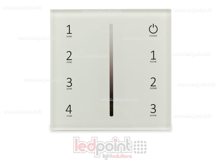 Telecomando da parete dimmer 0-10V 4 zone RF2.4G Telecomando da parete dimmer 0-10V 4 zone RF2.4G