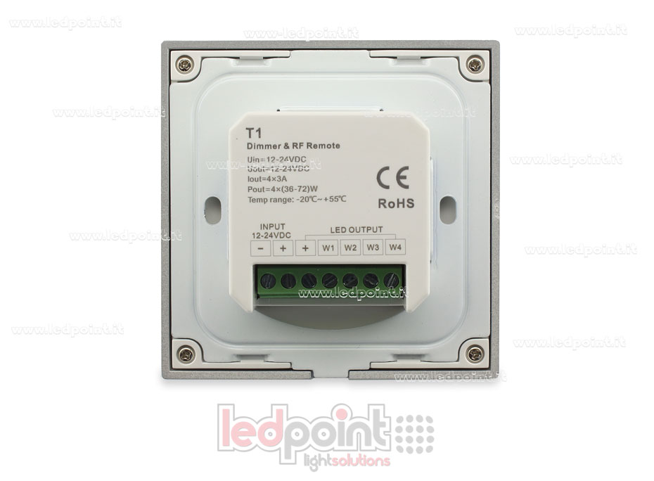 Touch Einfarbige weiße Wandfernbedienung und Controller 4CH*3A 12-24VDC RF2.4G Touch Einfarbige weiße Wandfernbedienung und Controller 4CH*3A 12-24VDC RF2.4G