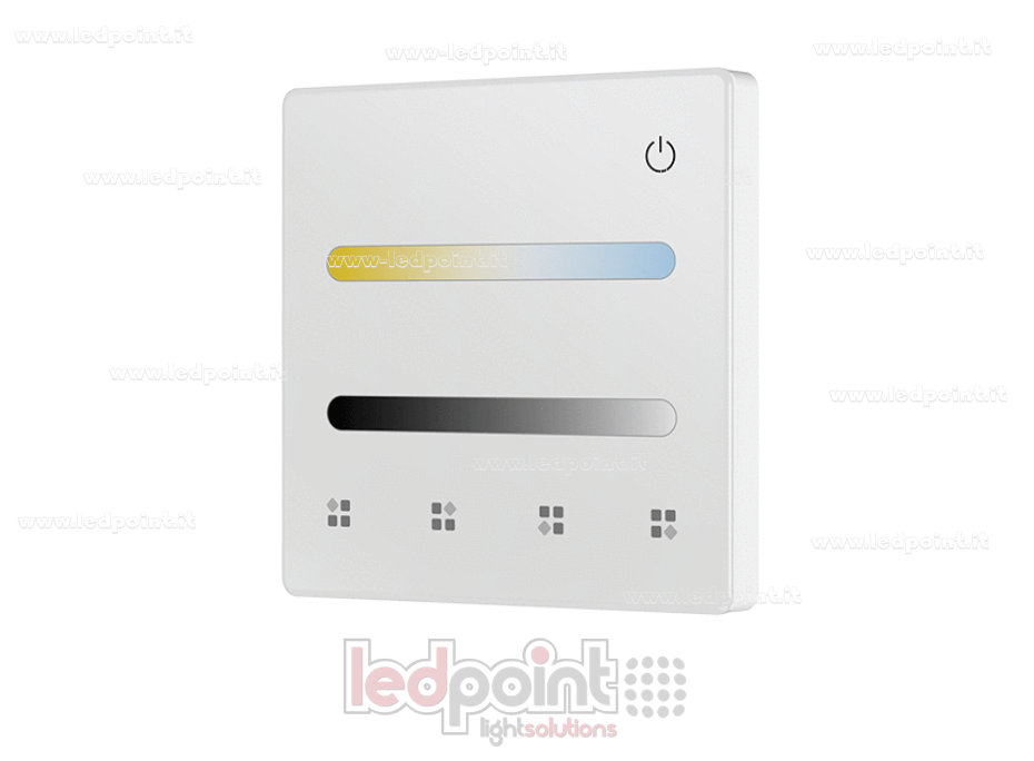 Telecomando da parete CCT a batteria, bianco, 4 zone RF2.4G Telecomando da parete CCT a batteria, bianco, 4 zone RF2.4G