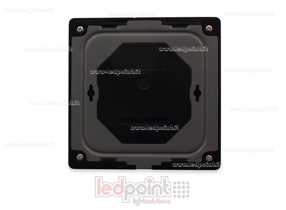 Telecomando da parete slim monocromatico, a batteria, nero, 4 zone RF2.4G Telecomando da parete slim monocromatico, a batteria, nero, 4 zone RF2.4G