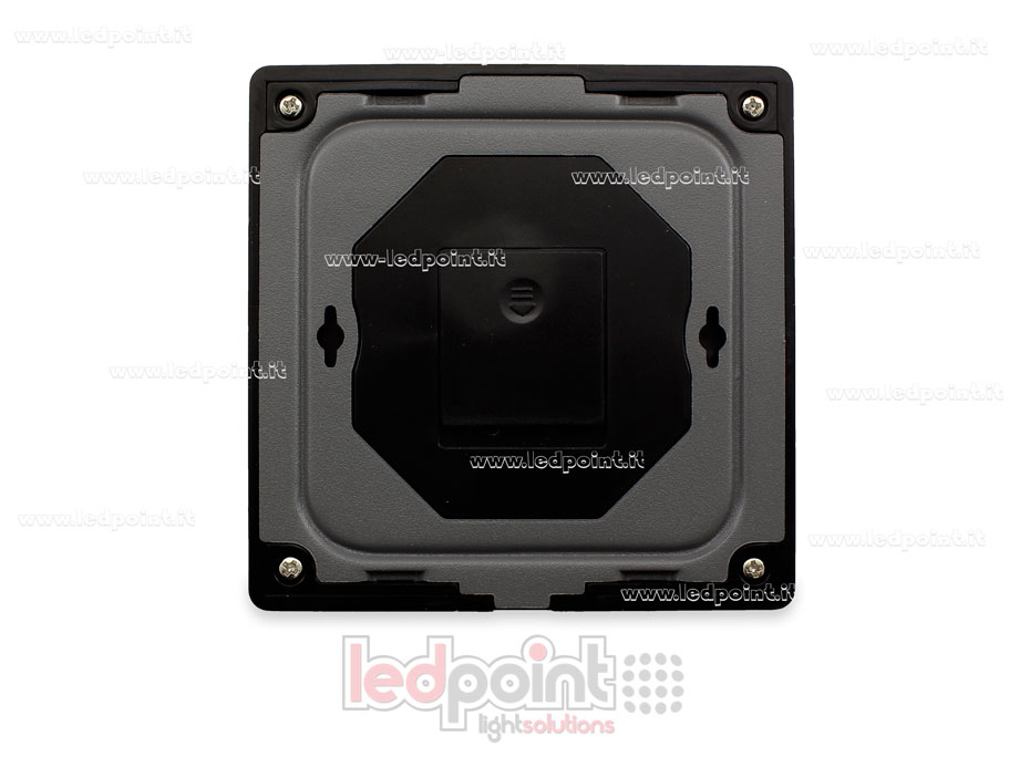 Telecomando da parete slim RGB/RGBW, a batteria, nero, 4 zone RF2.4G Telecomando da parete slim RGB/RGBW, a batteria, nero, 4 zone RF2.4G