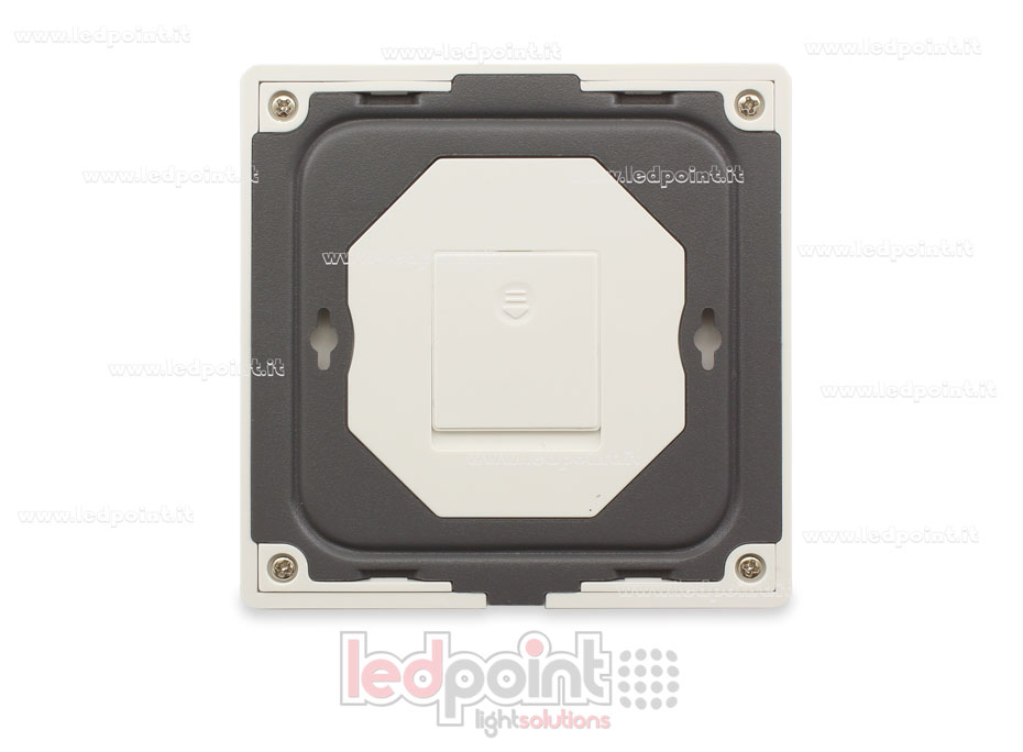 Telecomando da parete slim RGB/RGBW, a batteria, bianco, 4 zone RF2.4G Telecomando da parete slim RGB/RGBW, a batteria, bianco, 4 zone RF2.4G