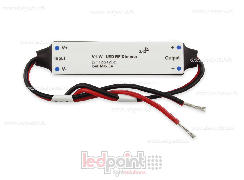 Mini Dimmerempfänger, für Profilmontage, monochrom, 12/24V, 1ch 3A/CH, RF 2.4G Mini Dimmerempfänger, für Profilmontage, monochrom, 12/24V, 1ch 3A/CH, RF 2.4G