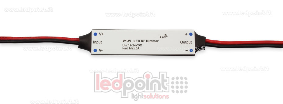 Mini Dimmerempfänger, für Profilmontage, monochrom, 12/24V, 1ch 3A/CH, RF 2.4G Mini Dimmerempfänger, für Profilmontage, monochrom, 12/24V, 1ch 3A/CH, RF 2.4G