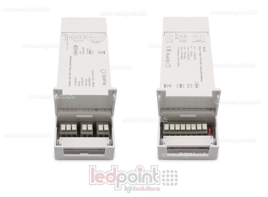 Ricevitore dimmer monocromatico 4in1 con Push Dimm, DALI, 0/1-10v + Triac 1CH*20A 12/48V Ricevitore dimmer monocromatico 4in1 con Push Dimm, DALI, 0/1-10v + Triac 1CH*20A 12/48V