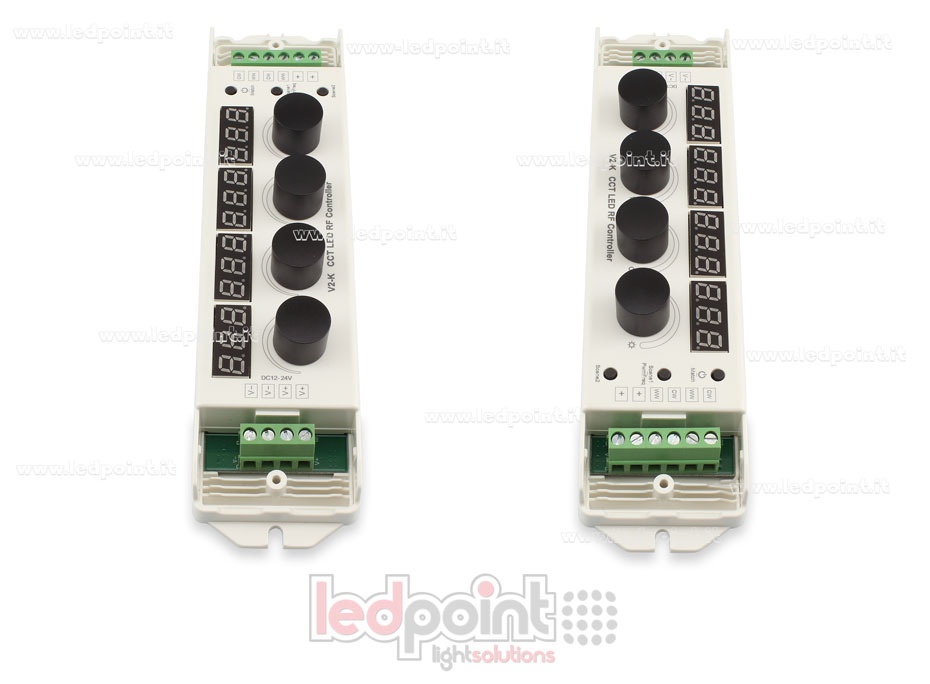 Ricevitore controller CCT con 4 manopole 12-24V, 4ch*4A, RF 2.4G Ricevitore controller CCT con 4 manopole 12-24V, 4ch*4A, RF 2.4G