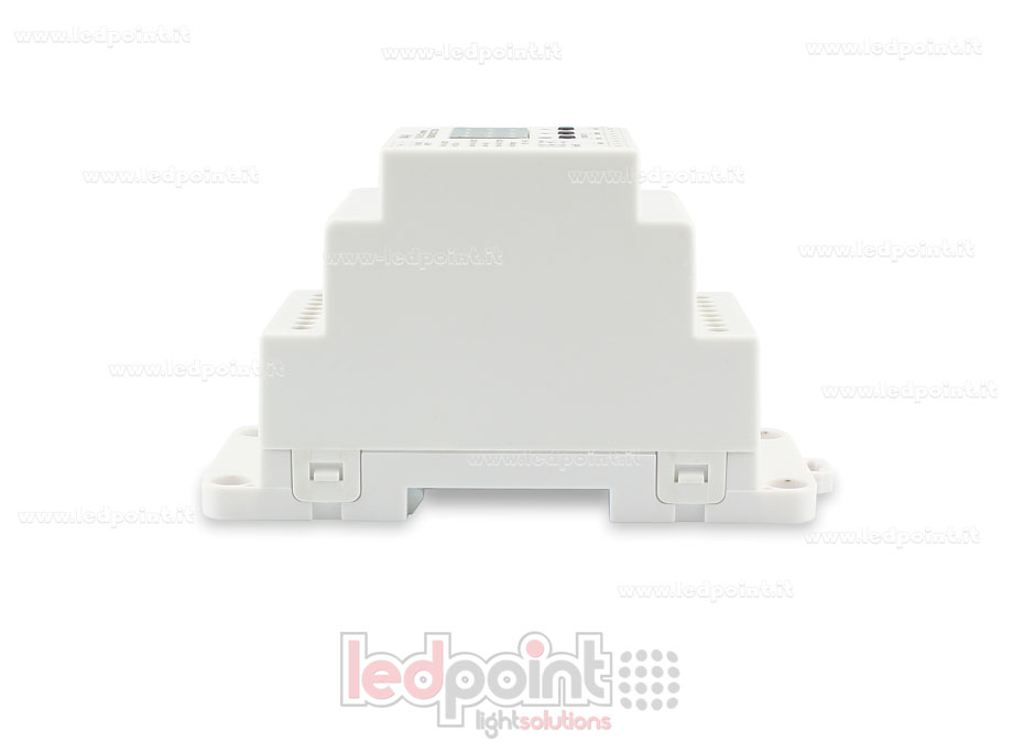 Ricevitore controller RGBW 12/24V, 4ch*5A, RF 2.4G per barra DIN Ricevitore controller RGBW 12/24V, 4ch*5A, RF 2.4G per barra DIN