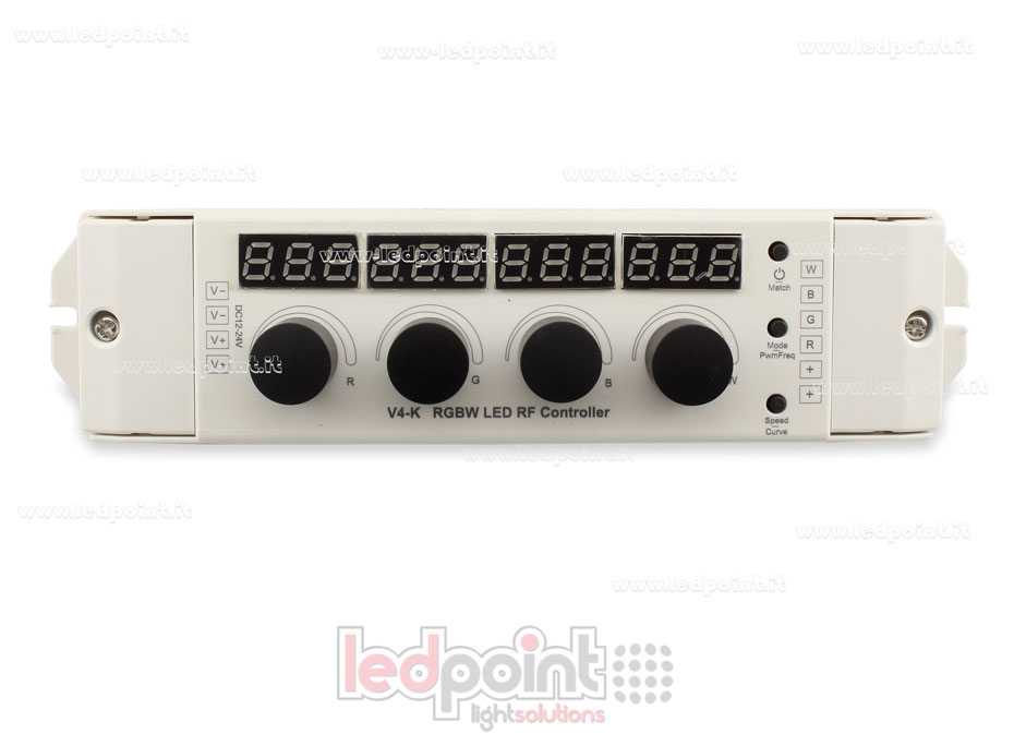 RGBW Steuerung mit 4 Steuerknöpfen 12/24V, 4ch*4A, RF 2.4G RGBW Steuerung mit 4 Steuerknöpfen 12/24V, 4ch*4A, RF 2.4G