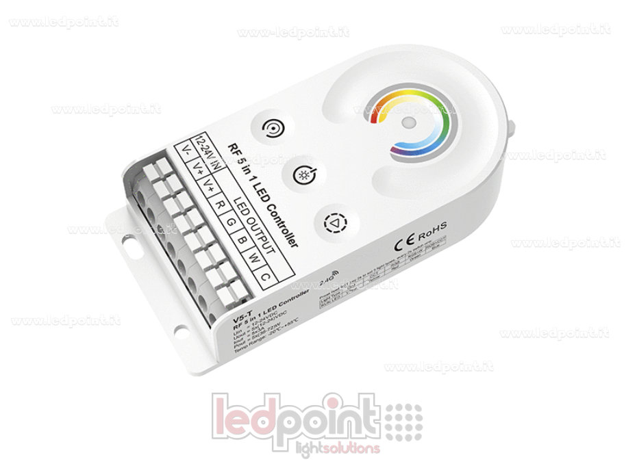 Controller LED, 12-24VDC, 5CH*3A 5*(36-72)W, touch button + RF 2.4GHz Controller LED, 12-24VDC, 5CH*3A 5*(36-72)W, touch button + RF 2.4GHz