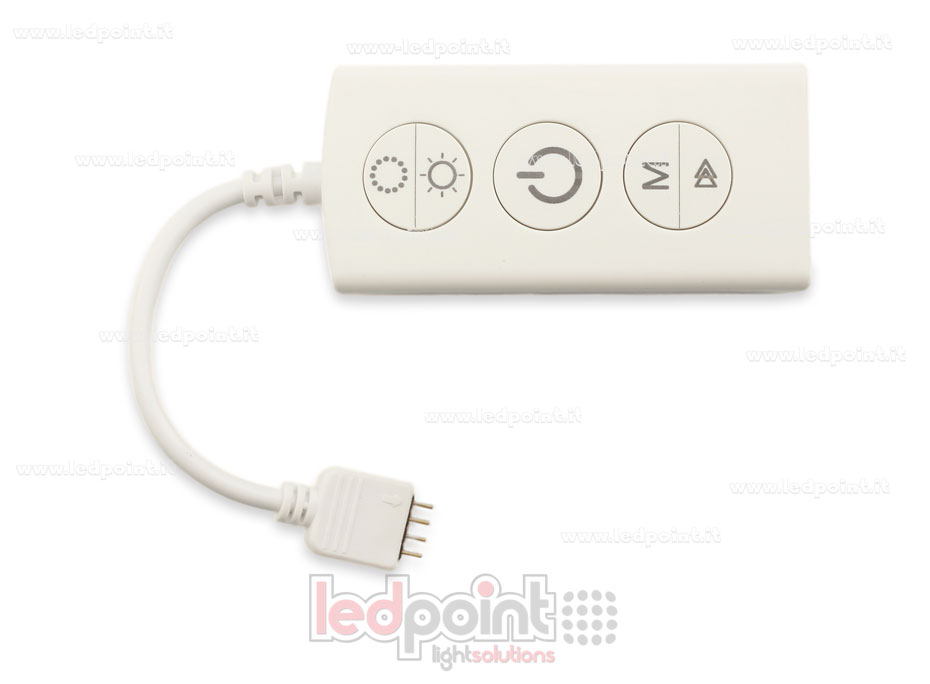 Ricevitore dimmer RGB con 3 bottoni 5/24V, 1ch*5A, Tuya App e RF 2.4G