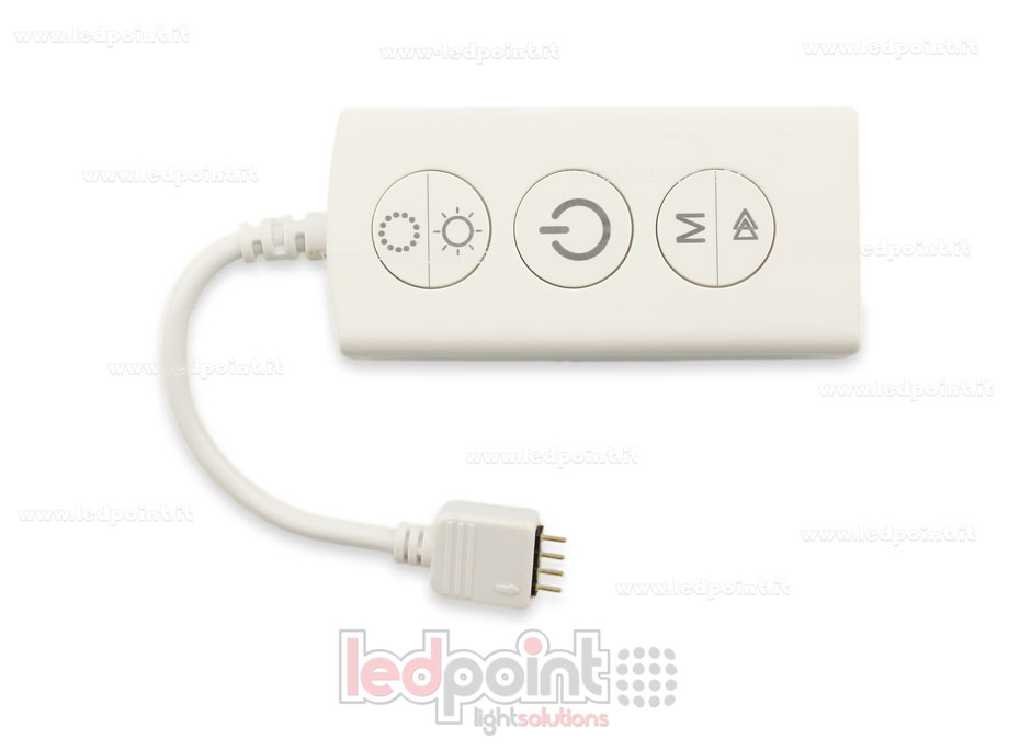 RGB Dimmerempfänger mit 3 Tasten 5/24 V, 1 Kanal*5 A, RF 2,4 G RGB Dimmerempfänger mit 3 Tasten 5/24 V, 1 Kanal*5 A, RF 2,4 G