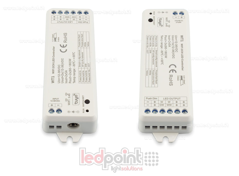 Wi-Fi and RF 2.4G, CCT and single colour controller Wi-Fi and RF 2.4G, CCT and single colour controller