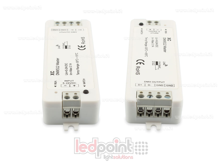 Ricevitore controller master DMX RGBW, RF 2.4G Ricevitore controller master DMX RGBW, RF 2.4G