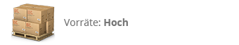 Der Artikel ist normalerweise im Lager für große Mengen verfügbar. Es handelt sich um Waren die in großen Mengen geliefert werden, oder die für uns strategisch sind, und deshalb immer in Vorrat sind. vorräte und verfügbarkeit große Mengen