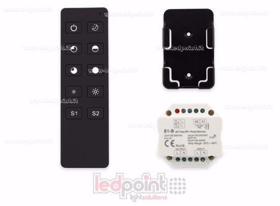 Immagine di Kit telecomado + controller monocromatico triac 100/230V, RF 2.4G