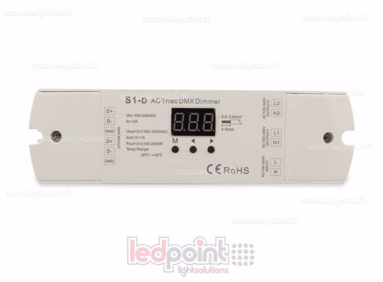 Immagine di Triac AC DMX512 dimmer, 2 canali da 1A