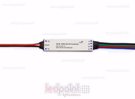Bild von Mini Dimmerempfänger, für Profilmontage, RGB, 12/24V, 3ch 1A/CH, RF 2.4G